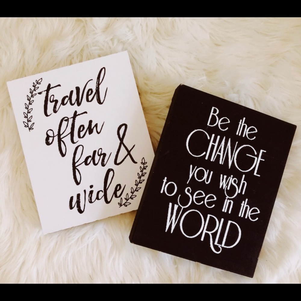 BUNDLE: 2 Black and White Inspiring Quote Frames
